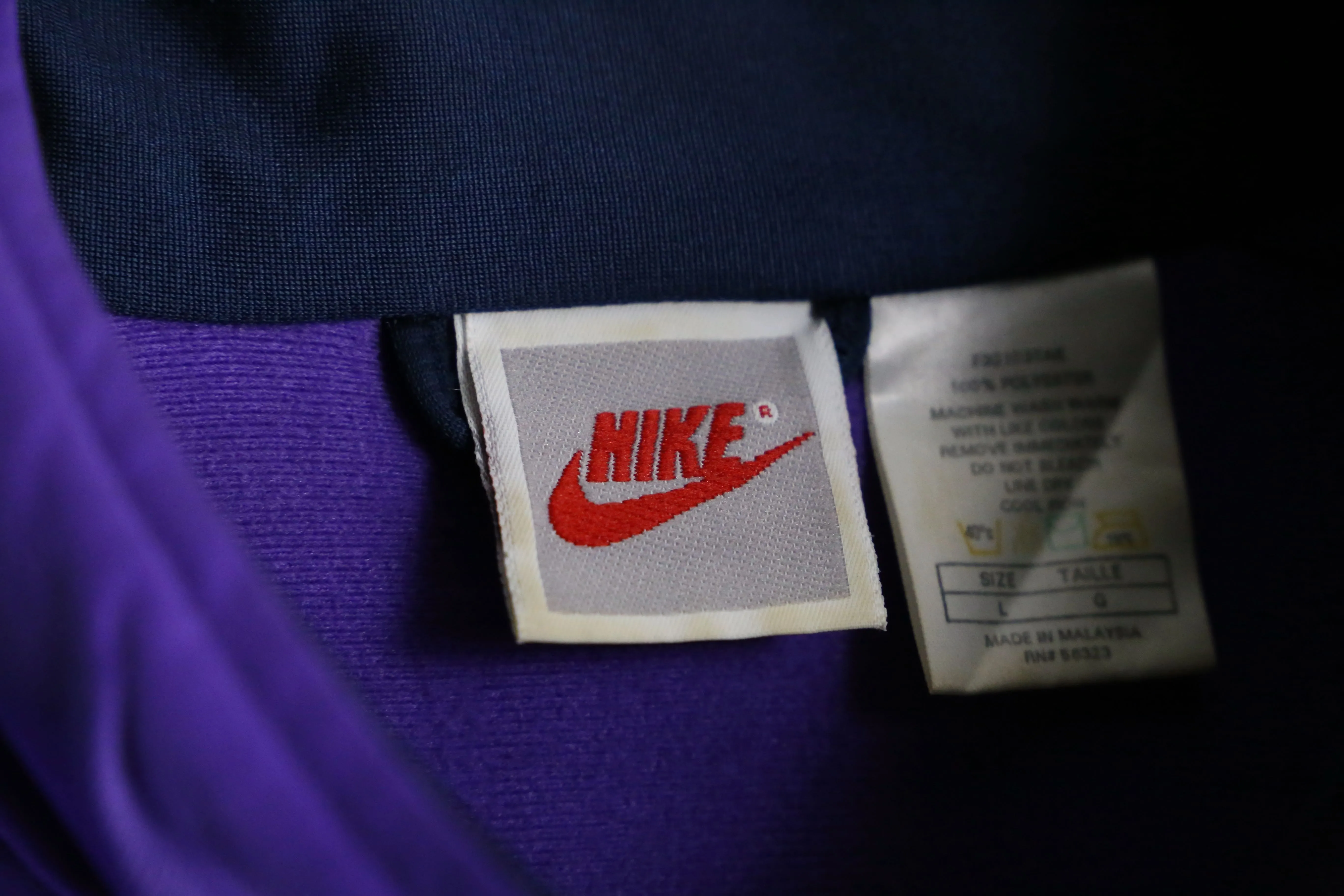 "NIKE" blue 3tone raglan track jacket