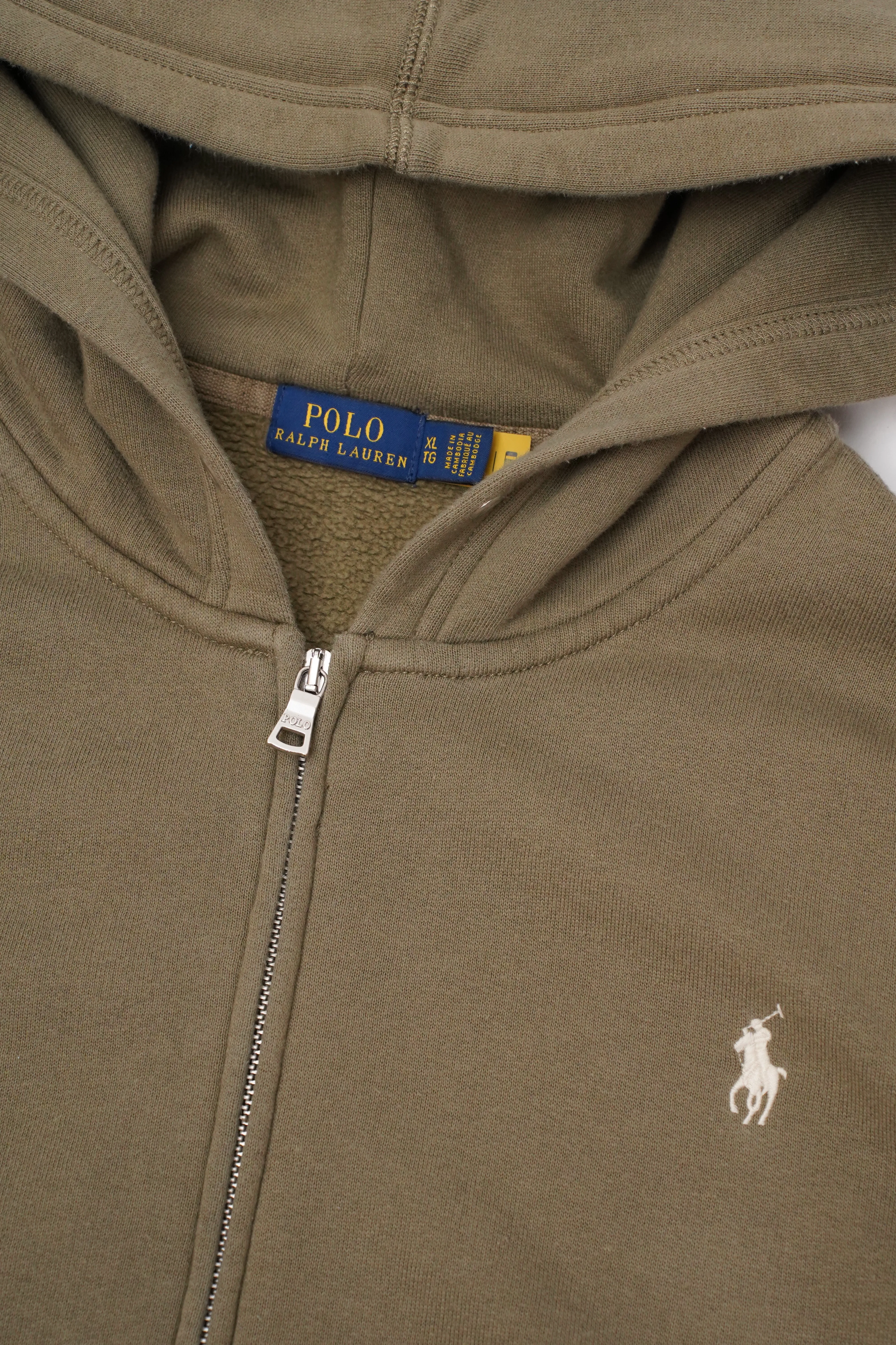 "POLO RALPH LAUREN" -Logo Embroidery Zip Up Sweat Parka-