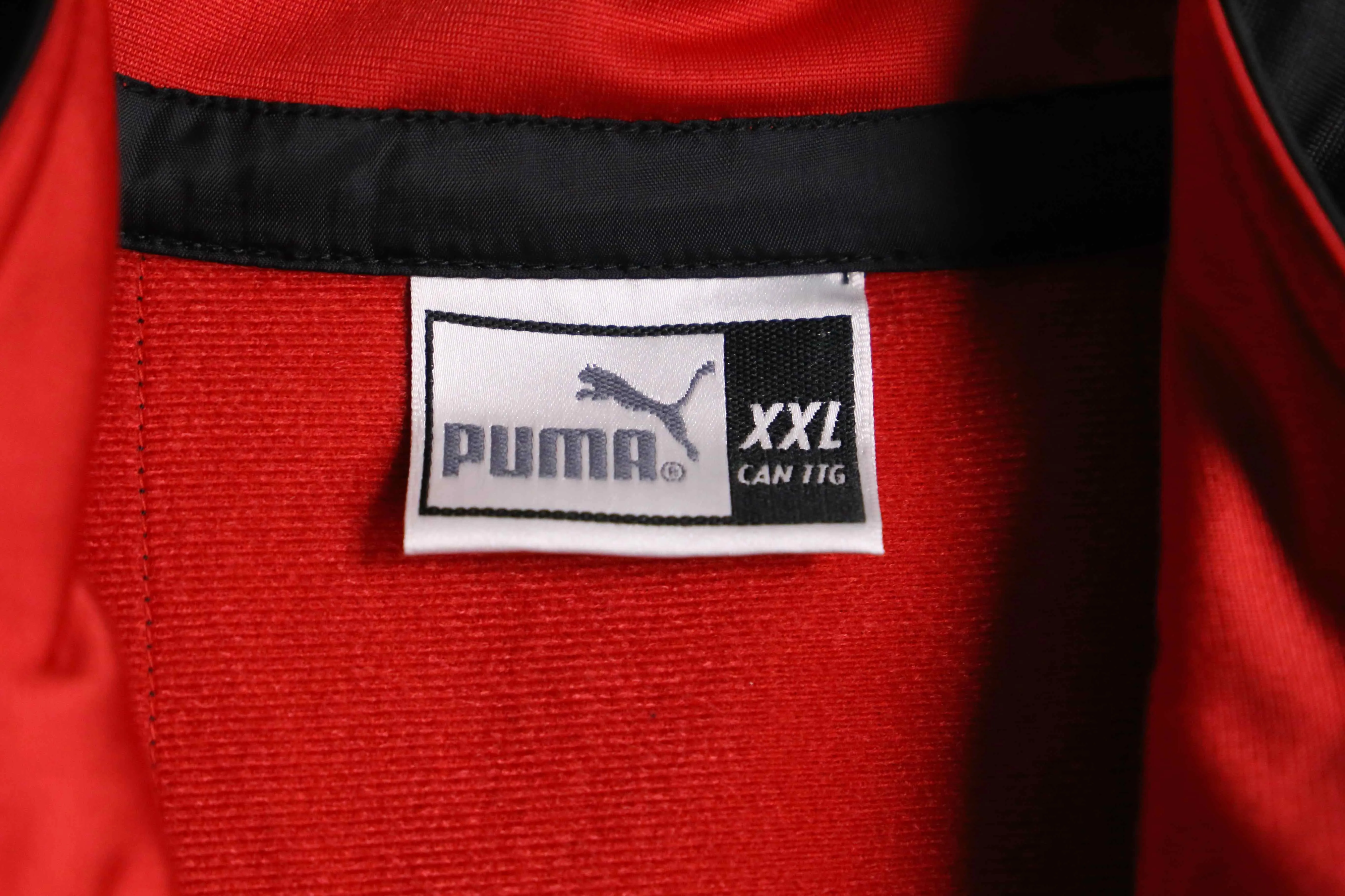 "PUMA" red × navy nylon track jacket