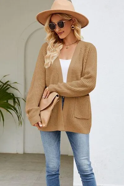 Raglan Sleeve Pocketed Cardigan