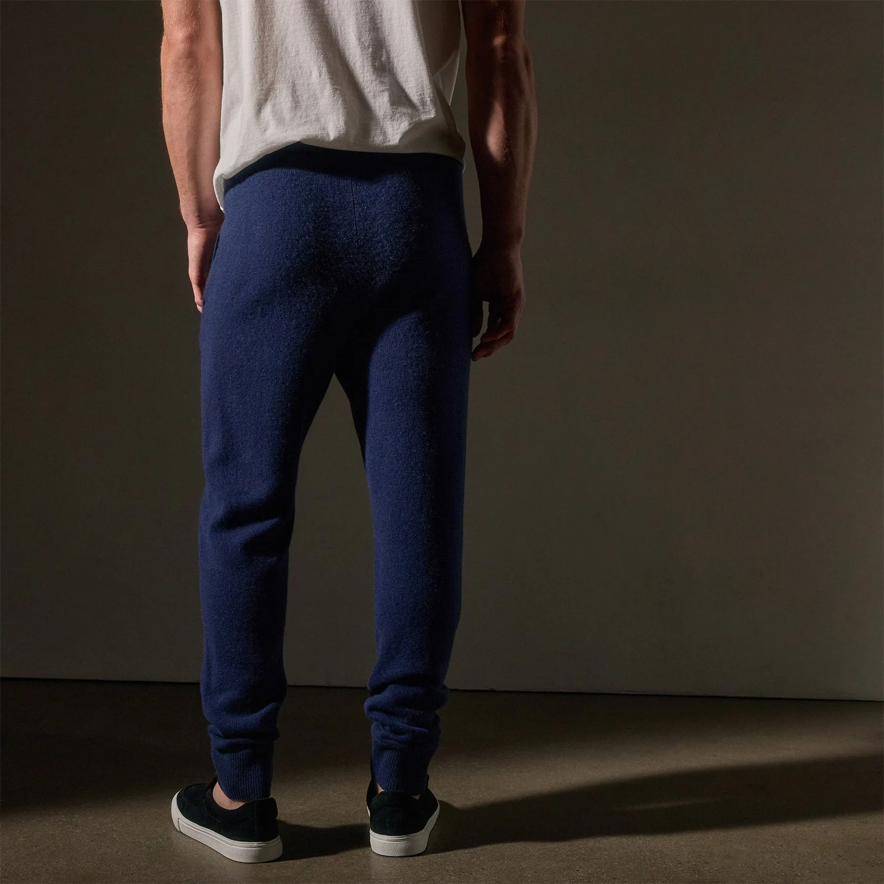 Recycled Cashmere Track Pant with Pockets - Royal Blue