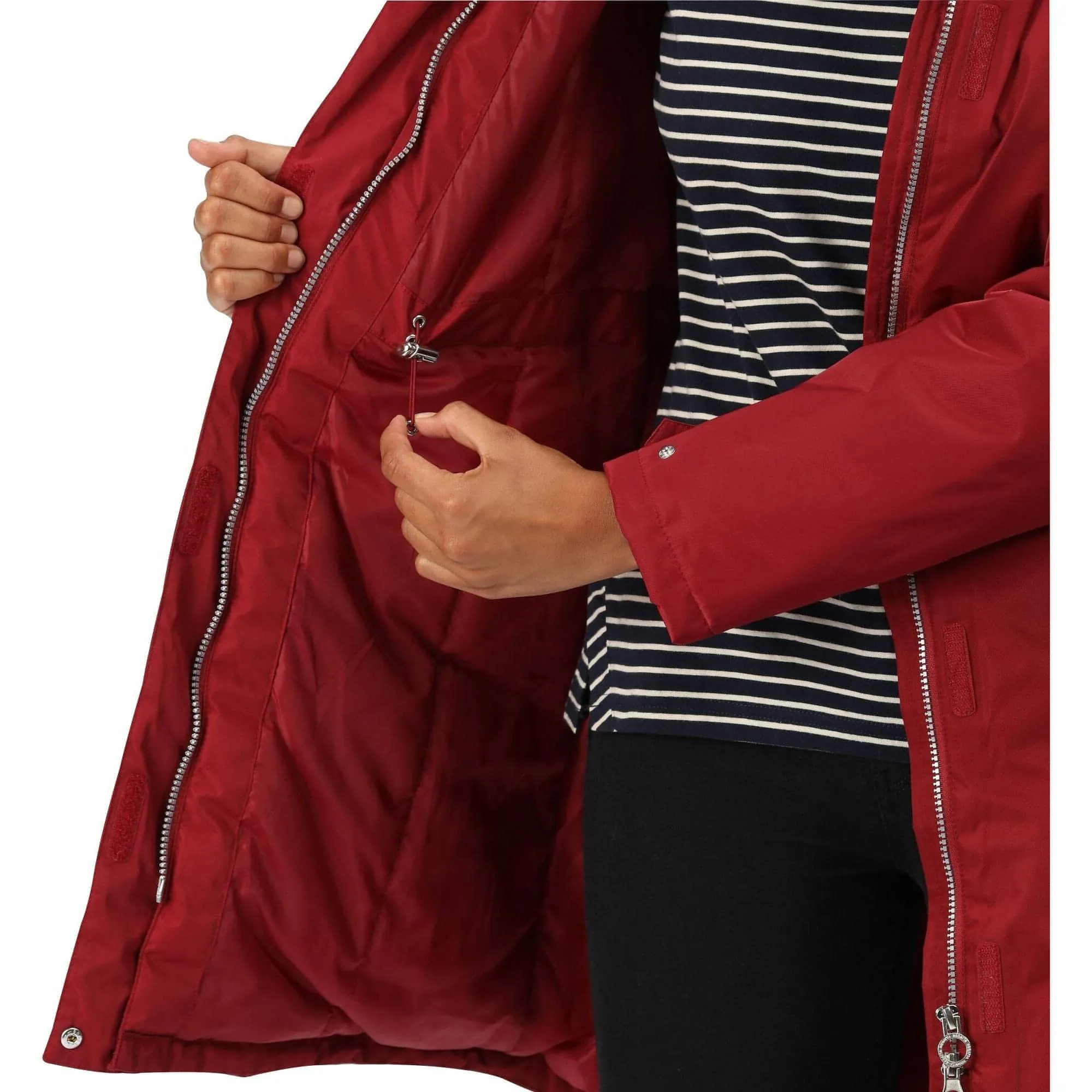 Regatta Lexis Waterproof Insulated Womens Parka Jacket - Red