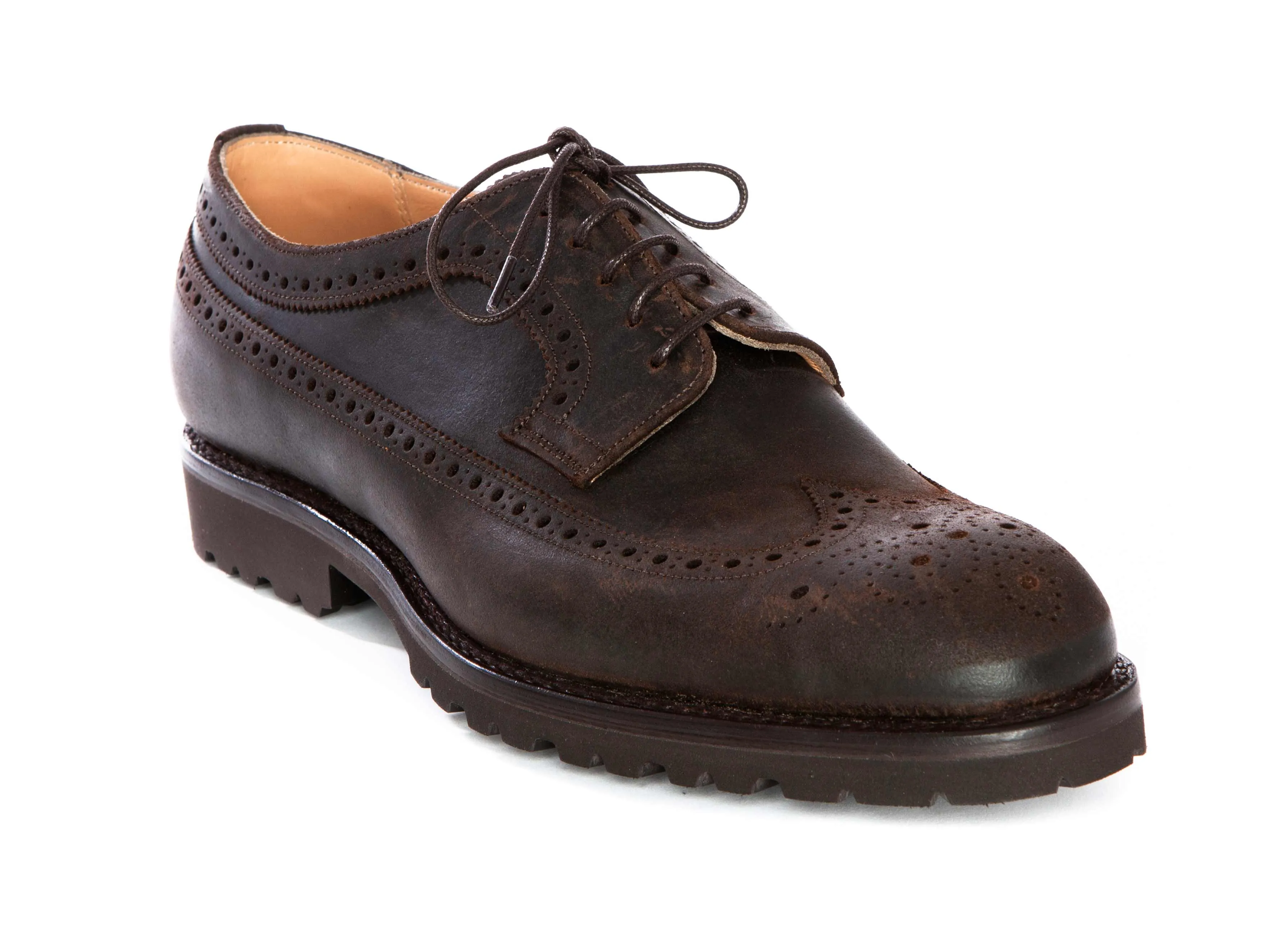 Regent - 'Clive' Five Tie Long Wing Brogue - Wax Leather