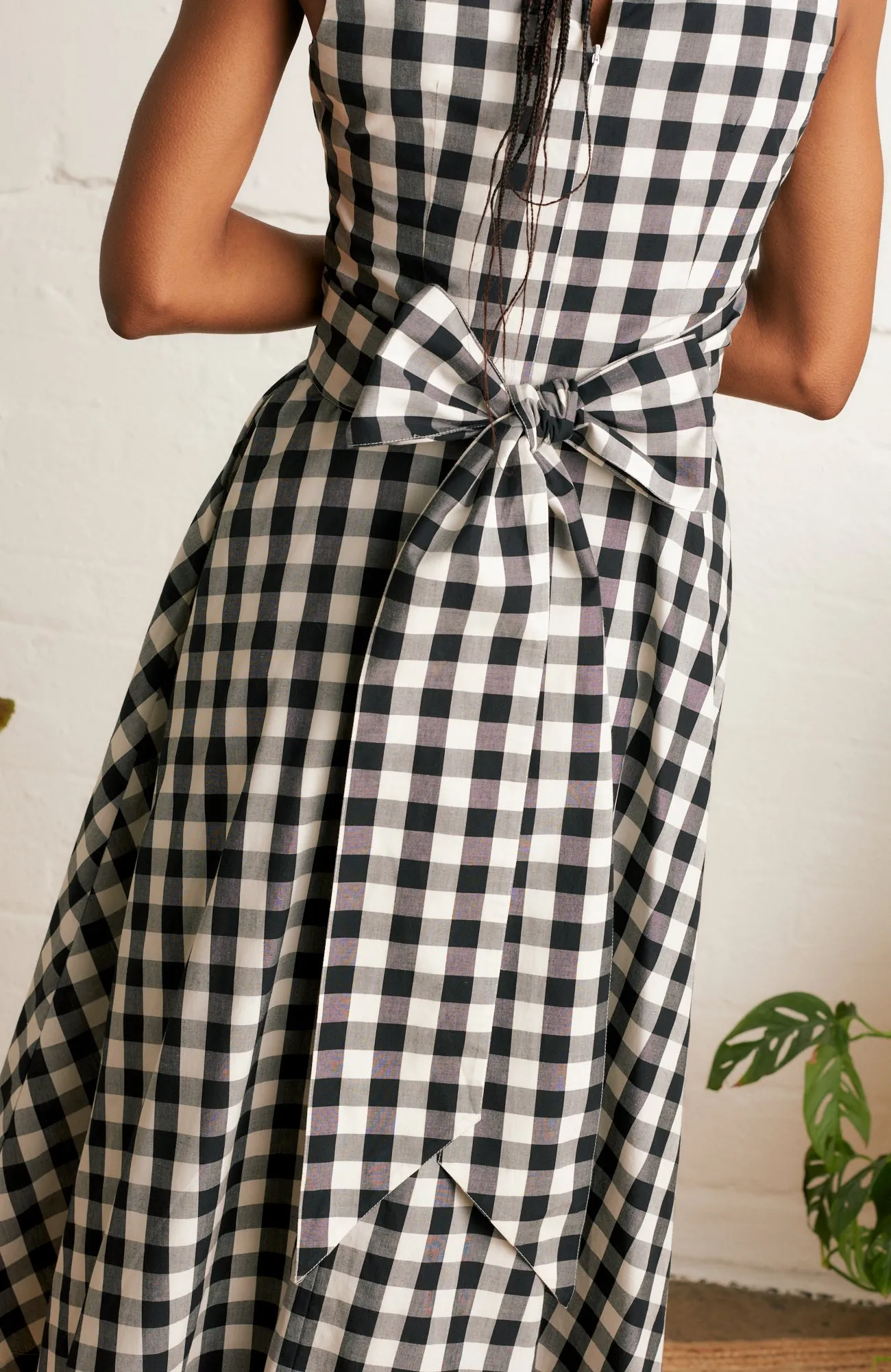 Roberta Monochrome Check Dress