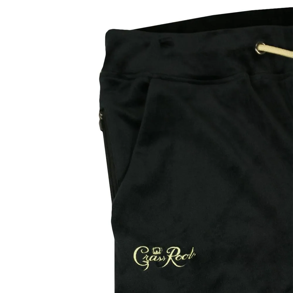 Royal Roots Velour Mens Black Sweatpants