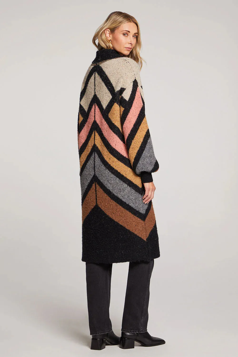 SAL Charo Striped Sweater Duster