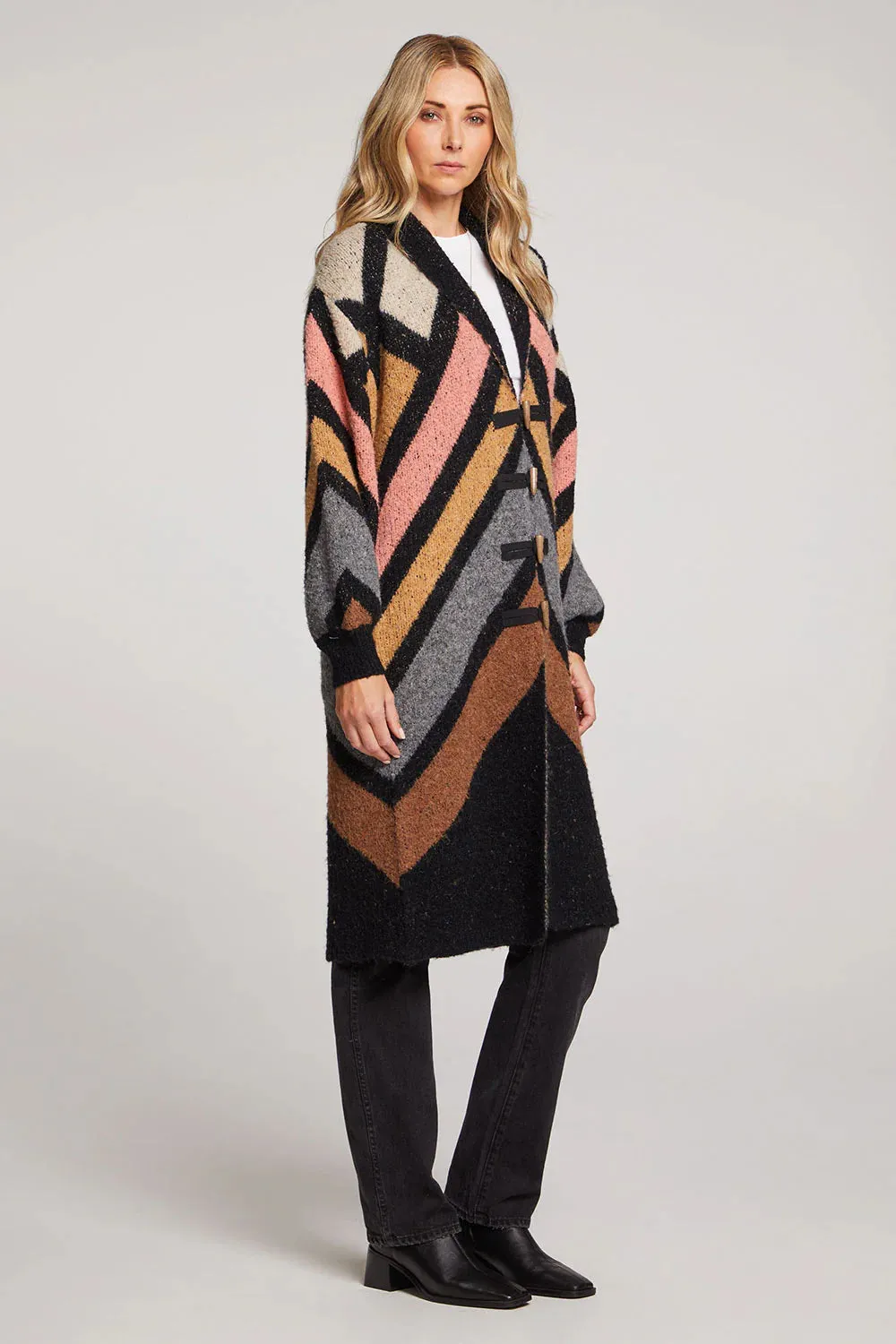 SAL Charo Striped Sweater Duster