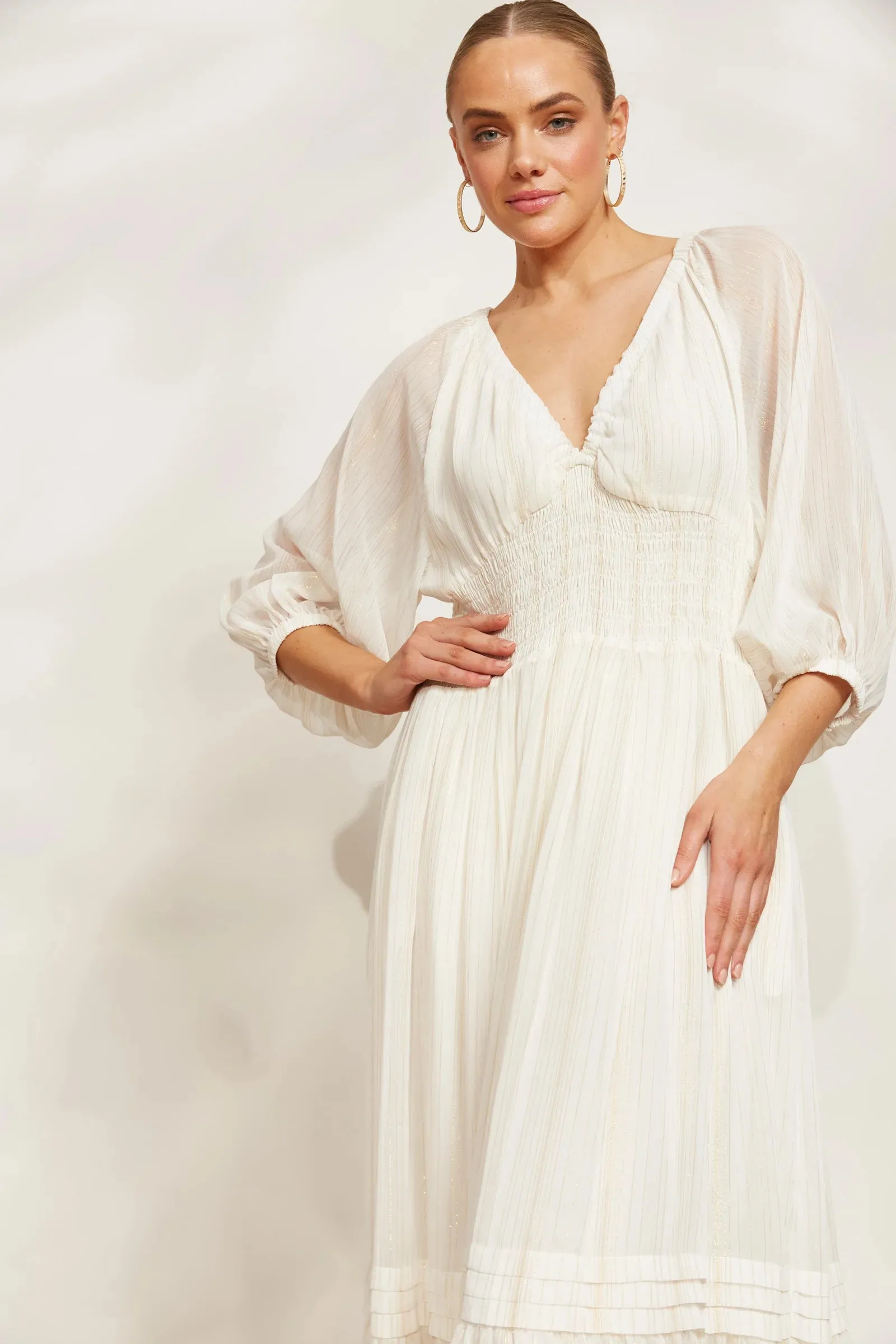 SERENO MAXI DRESS - PEARL