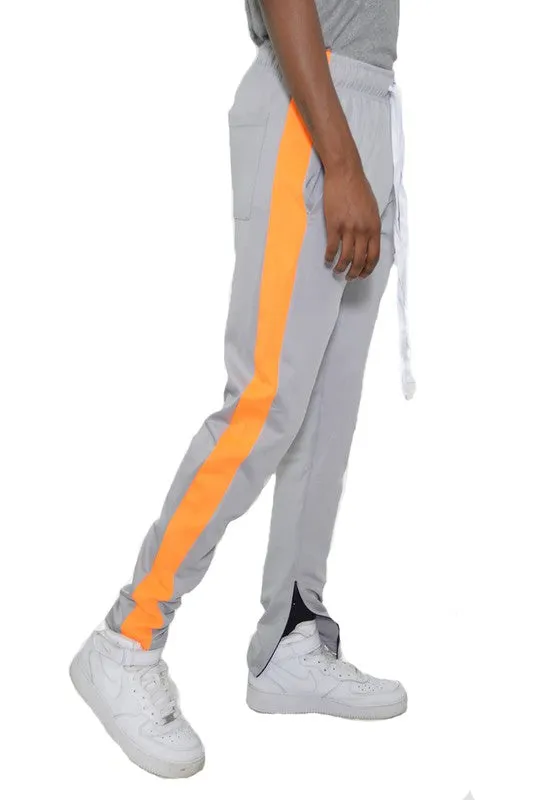 SINGLE STRIPE ANKLE ZIPPER TRACK PANTS