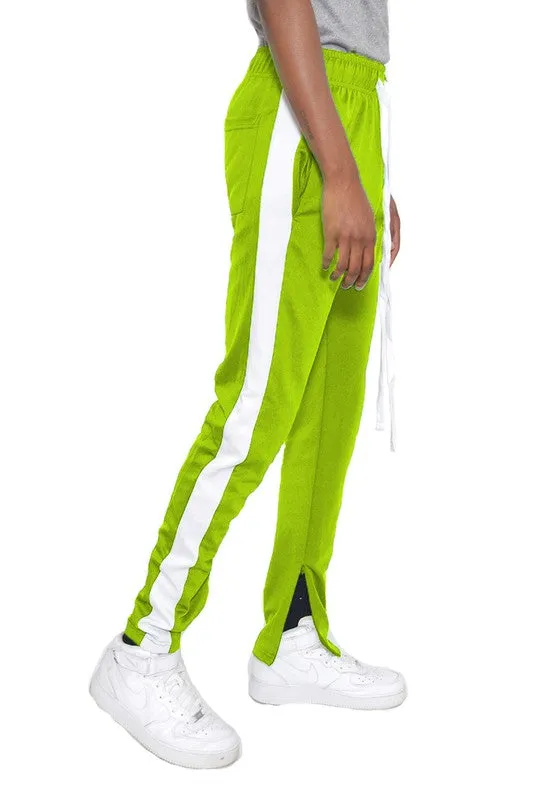 SINGLE STRIPE ANKLE ZIPPER TRACK PANTS