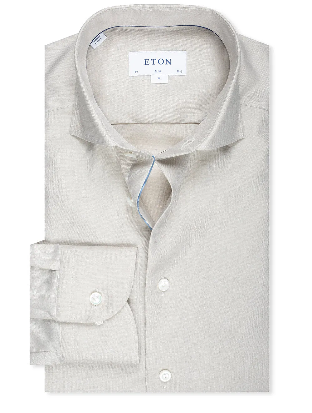 Slim Fit Cotton Linen Shirt Grey