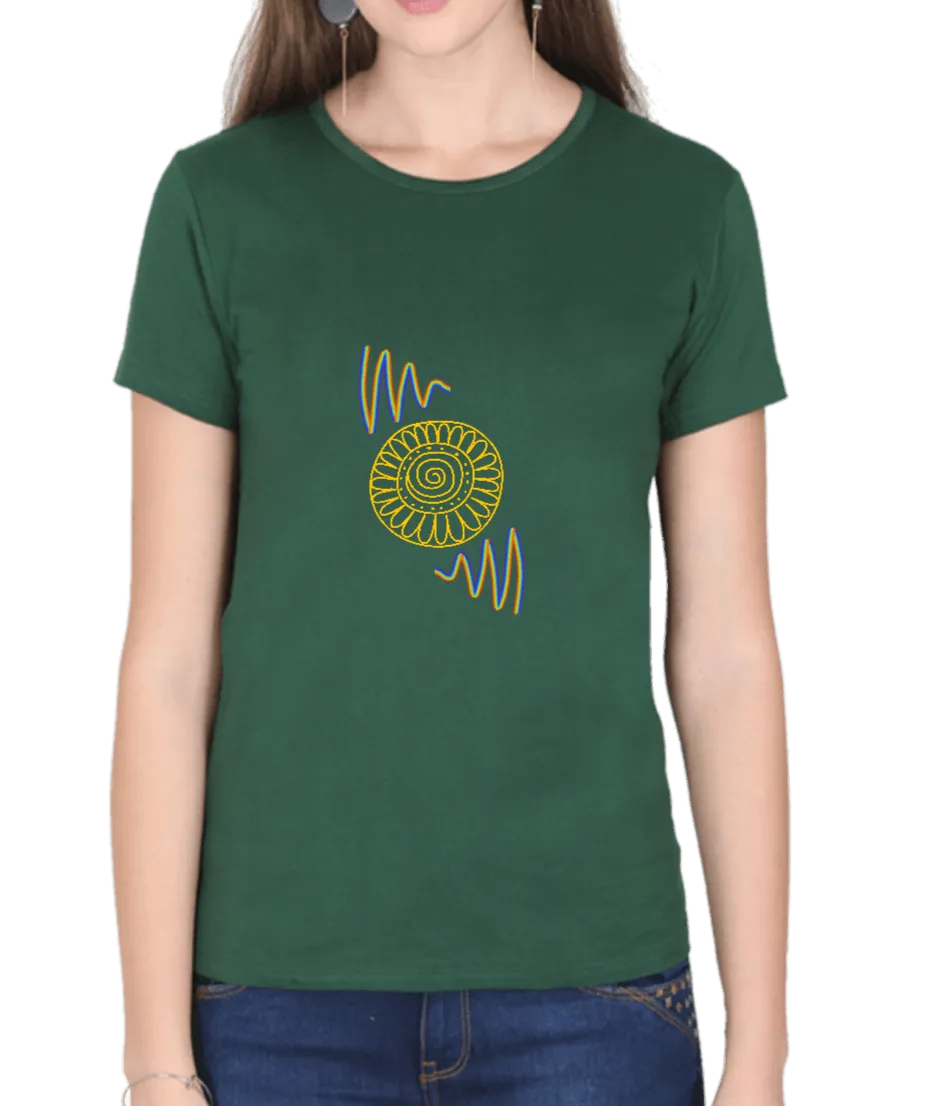 Spiral Wheel Design | T Shirt for Women D34