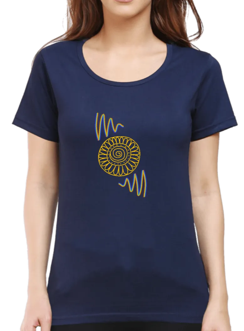 Spiral Wheel Design | T Shirt for Women D34