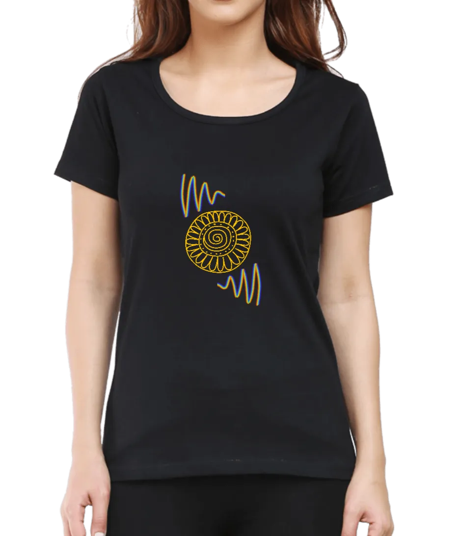 Spiral Wheel Design | T Shirt for Women D34