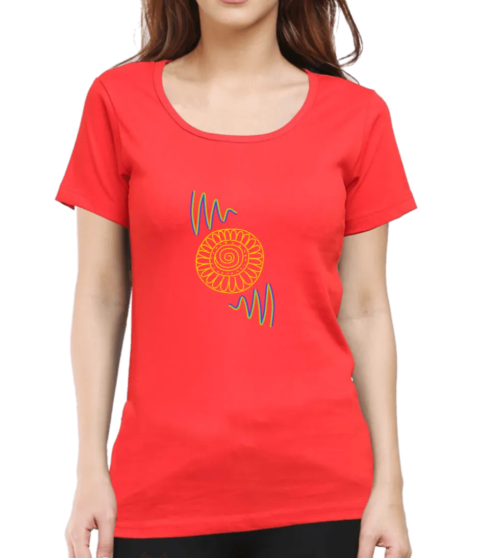 Spiral Wheel Design | T Shirt for Women D34