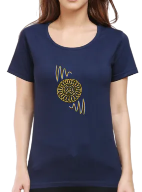 Spiral Wheel Design | T Shirt for Women D34