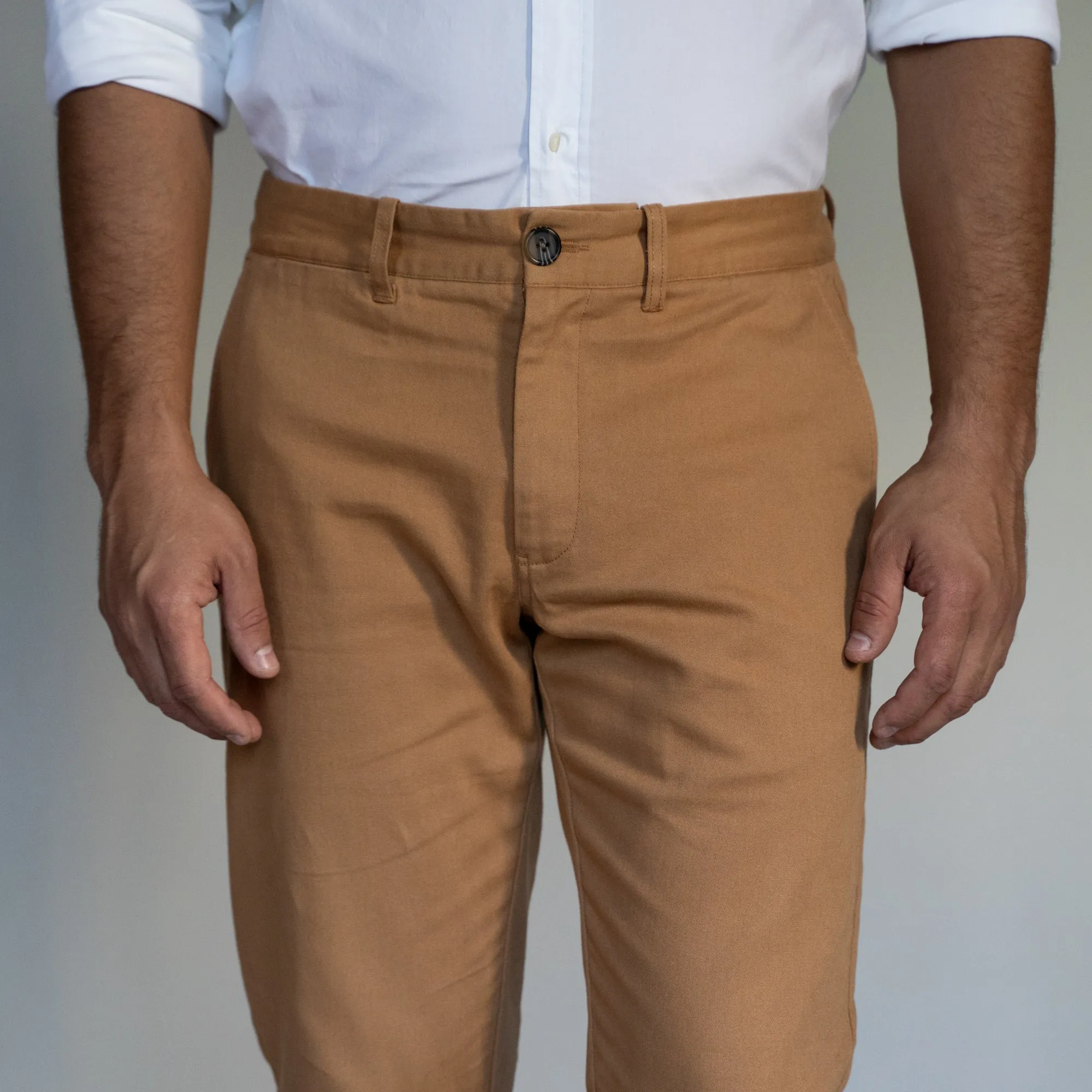 Stretch Chinos Slim Fit - Tobacco