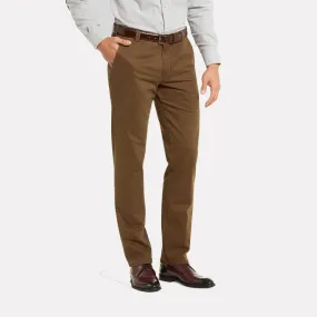 Super Stretch Double-Dye Fine Twill Cotton Chinos / Caramel