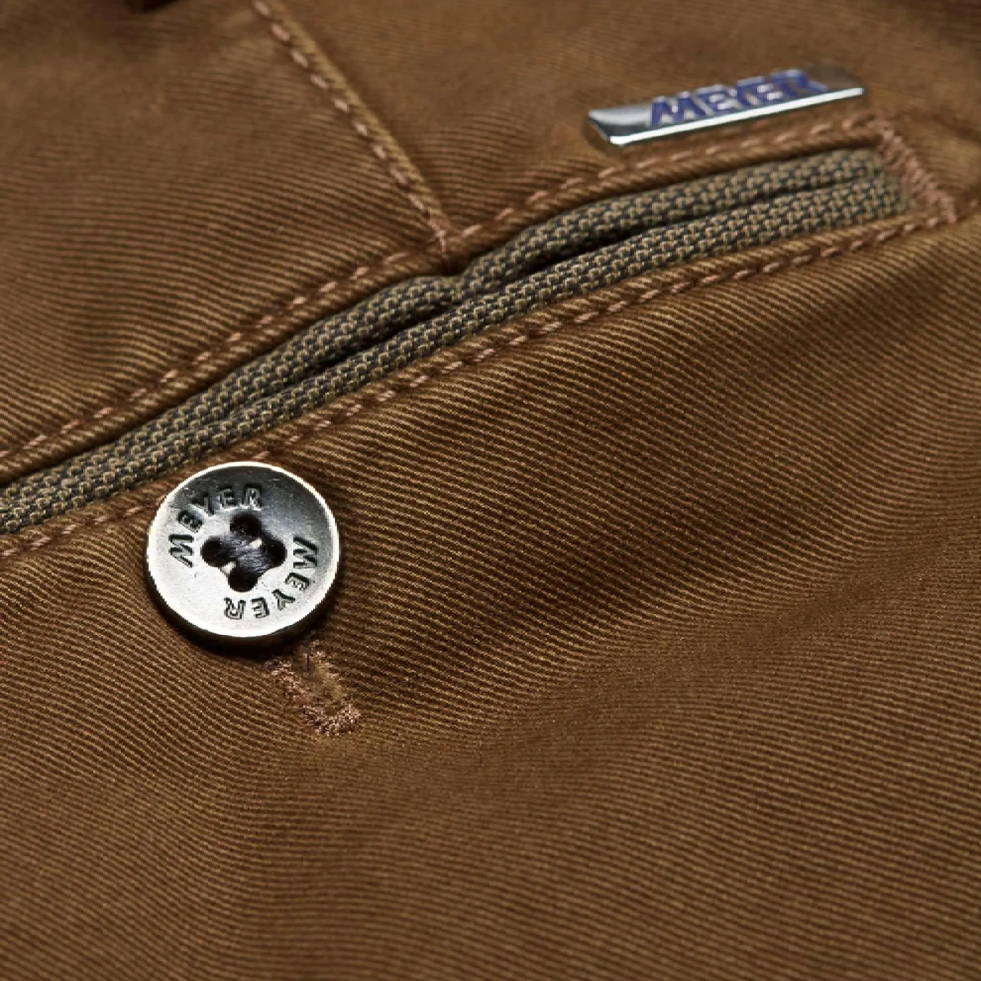 Super Stretch Double-Dye Fine Twill Cotton Chinos / Caramel