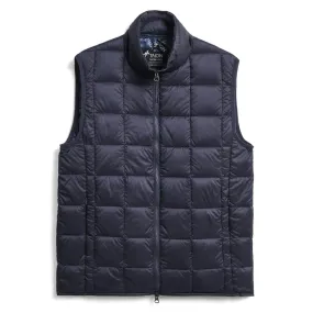 Taion Hi Neck W-Zip Down Vest Navy