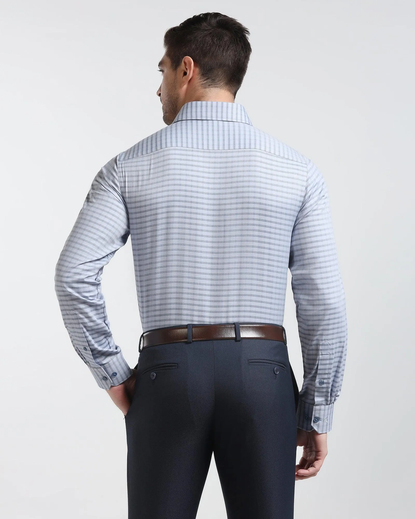 Temp Tech Formal Grey Check Shirt - Edmund