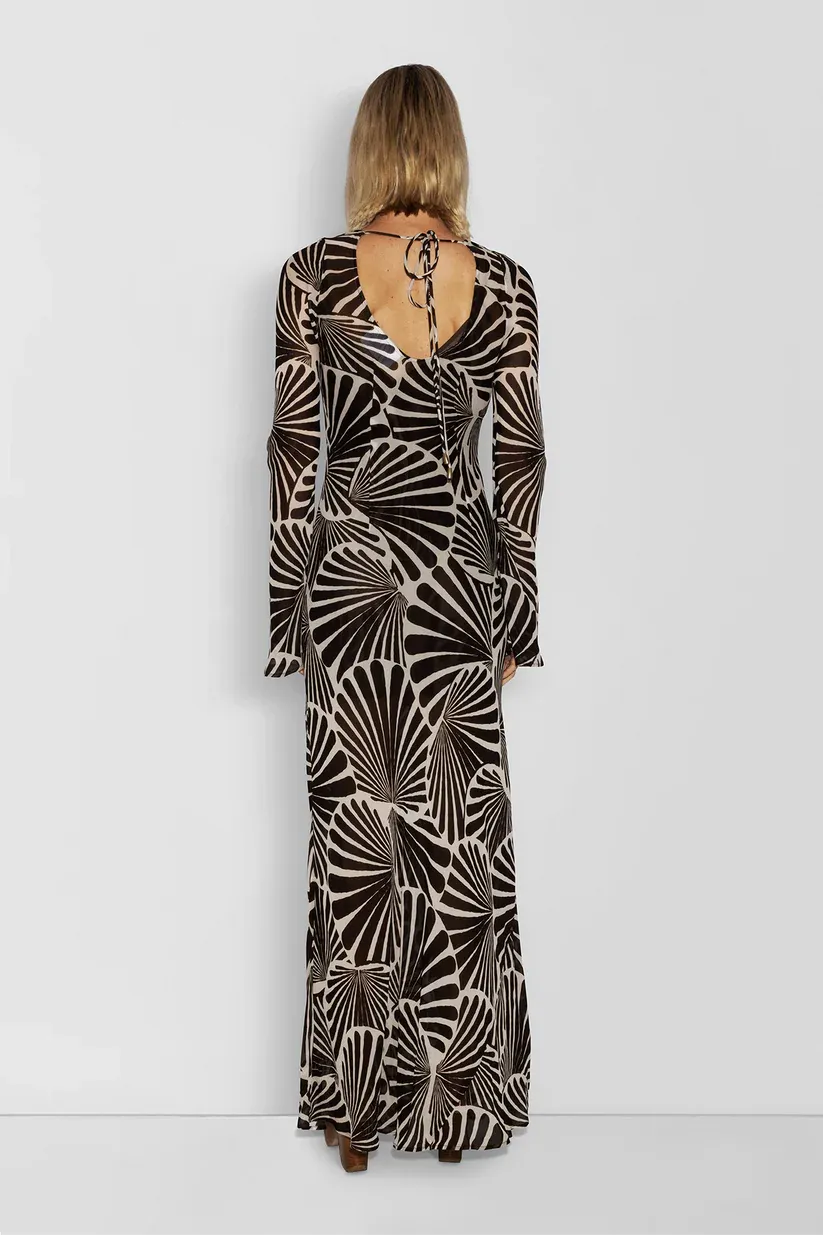 The Wolf Gang Lottie Maxi Dress - Cocoa Shell