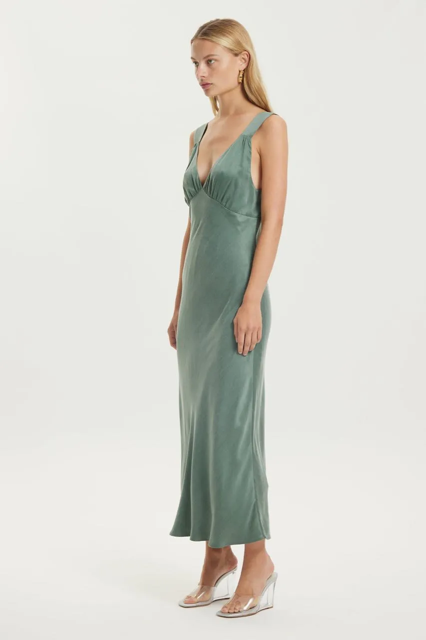 Third Form Magnetic Camisole Bias Slip Dress - Teal