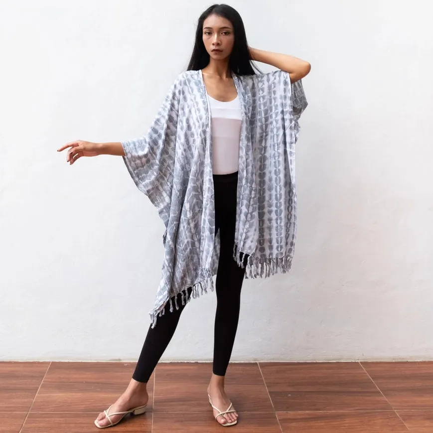 Tie Dye Summer Cardigan - Gray