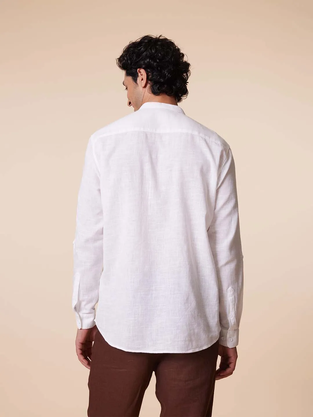 V-Neck Cotton Shirt - Vedic