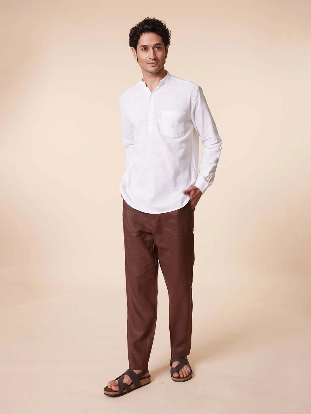 V-Neck Cotton Shirt - Vedic