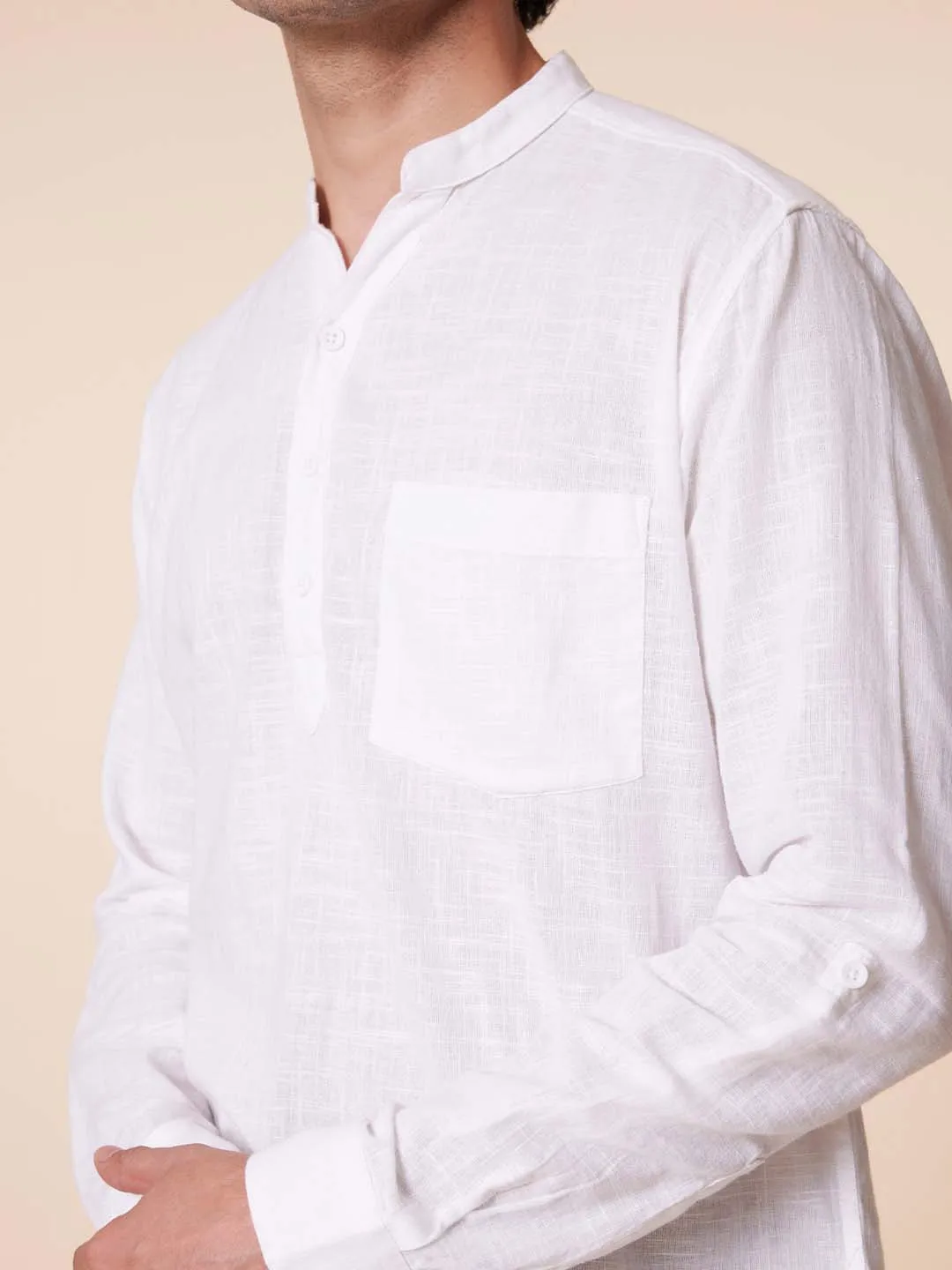 V-Neck Cotton Shirt - Vedic