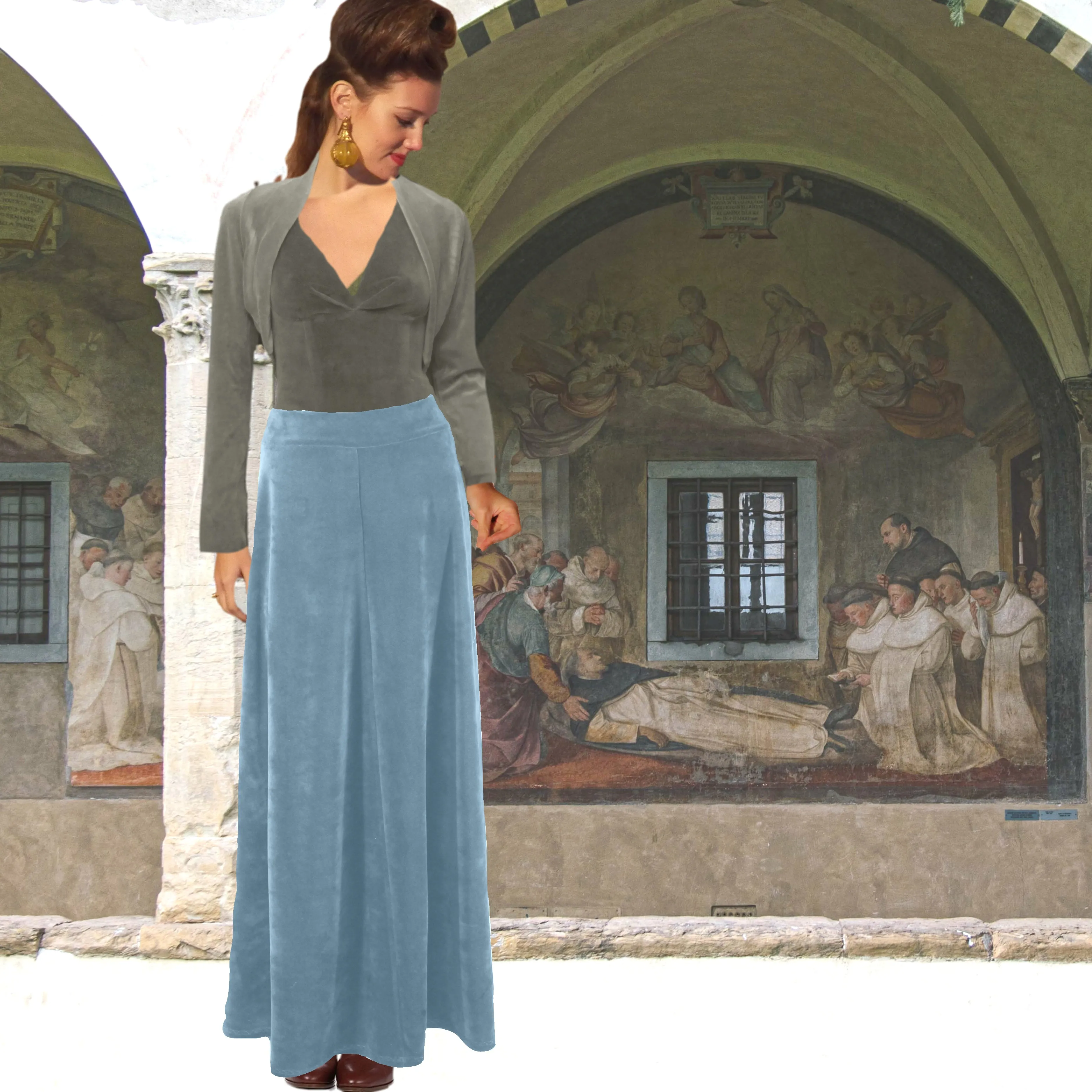 Velours maxi rok /Velvet maxi skirt