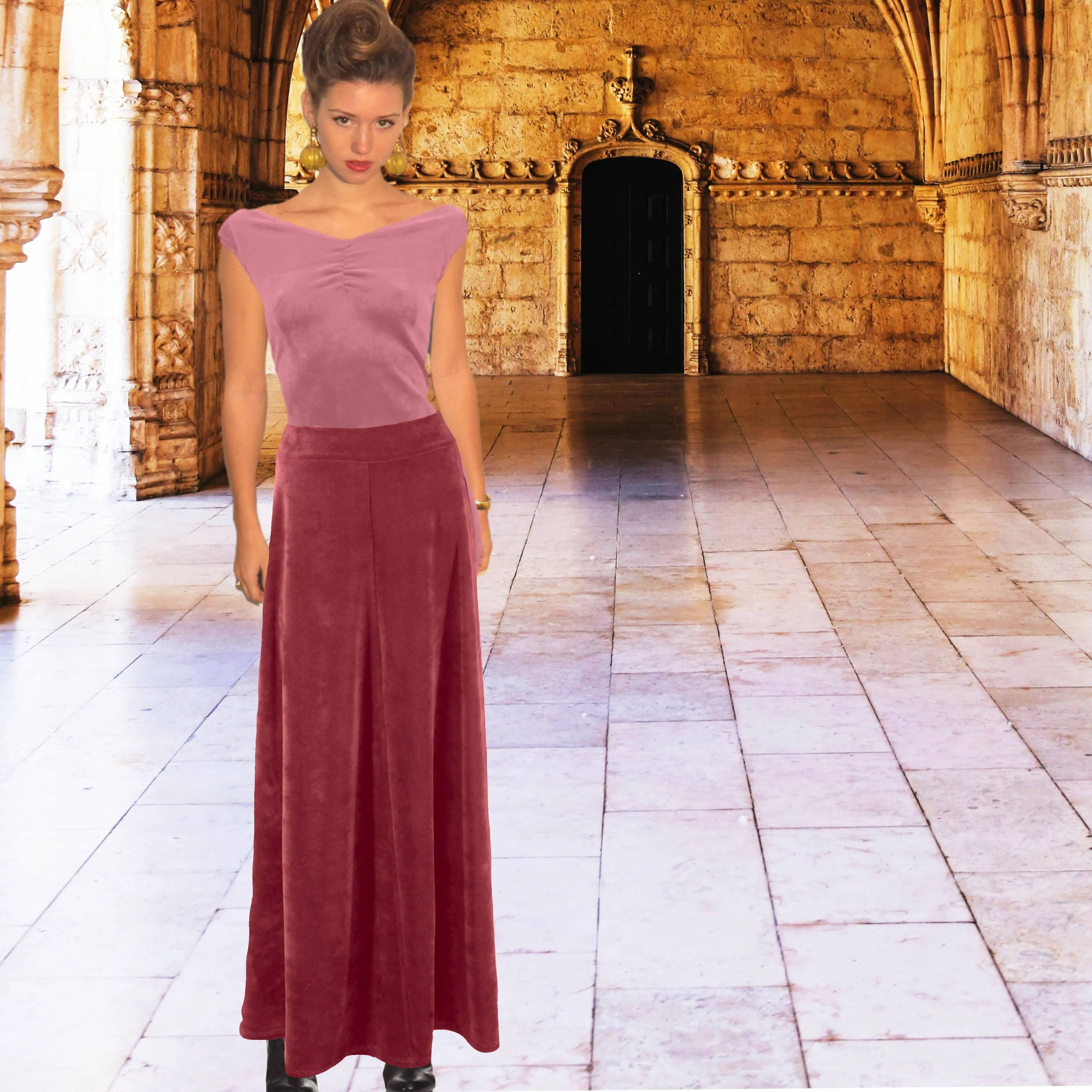 Velours maxi rok /Velvet maxi skirt