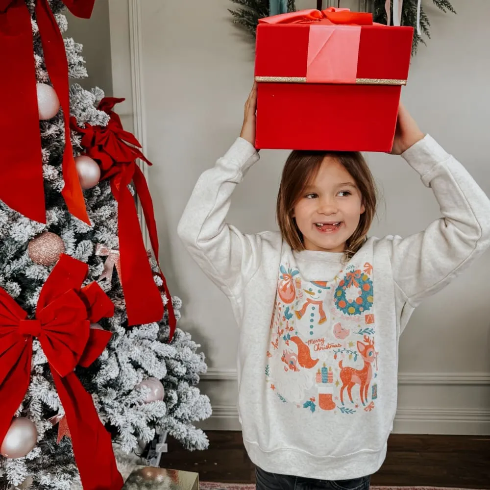 Vintage Christmas - Kids Crewneck