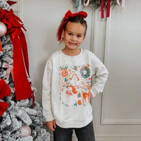 Vintage Christmas - Kids Crewneck