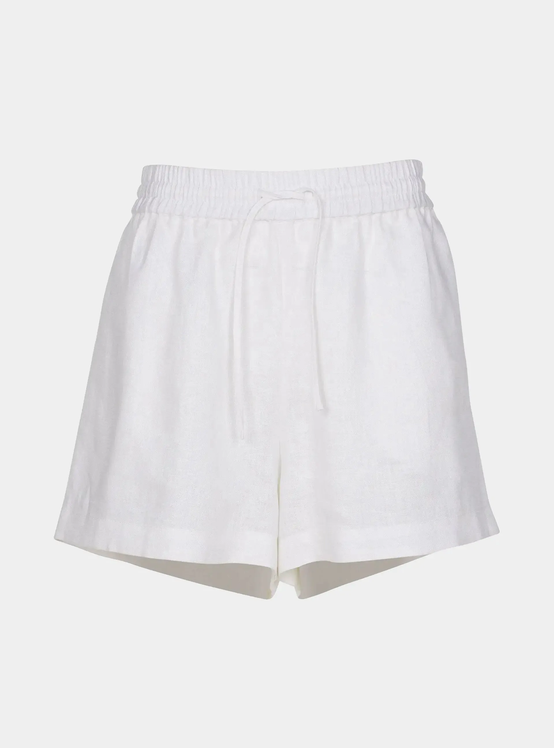 White Heavy Linen Shorts Perfect Days