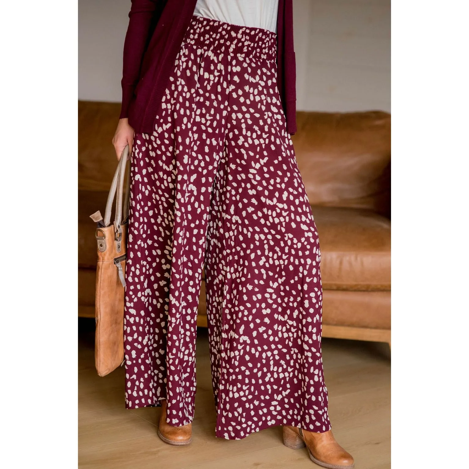 Wide Leg Leopard Pants