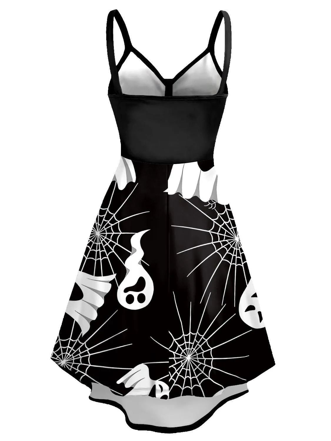 Women's Halloween Skull Head Printing Slip Dress